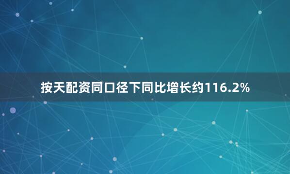 按天配资同口径下同比增长约116.2%